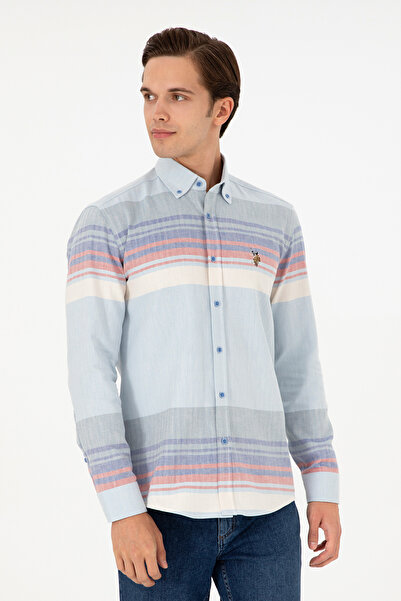 U.S. Polo Assn. Erkek Saks Uzun Kollu Gömlek 50291255-VR032