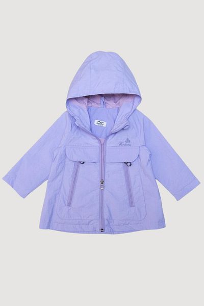 Verscon Hooded Raincoat with Front Zipper Pocket Seasonal Lightweight Girl's Coat