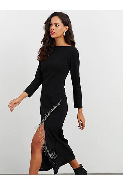 ŞehrazatTasarım Şehrazat Boutique Style Slit Detailed Dress