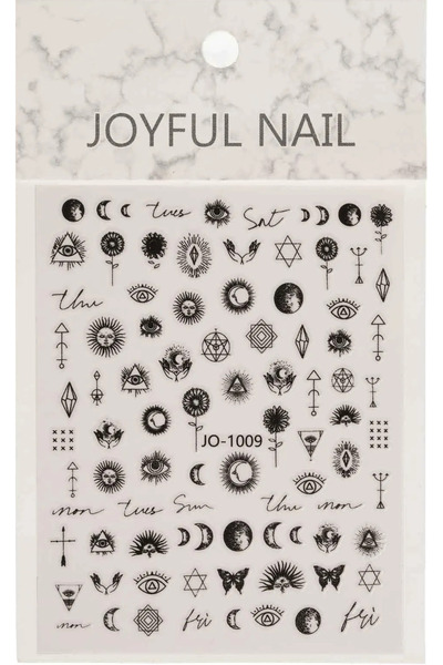 Venalisa Tarot Figürlü Tırnak Sticker Nail Art Tırnak Süsleme Etiket JO-1009
