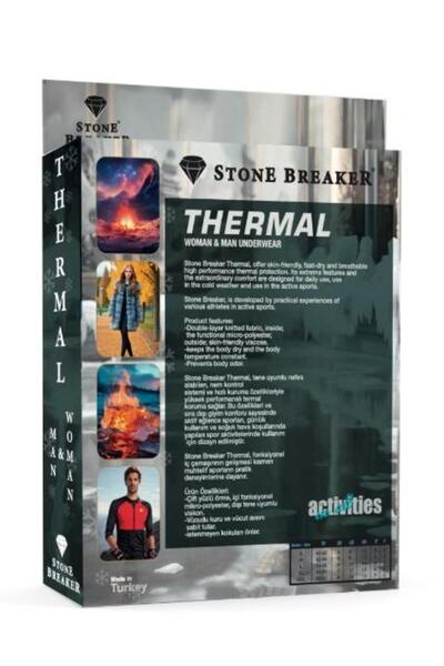 stone breaker Colanți negri termici unisex Lenjerie de corp