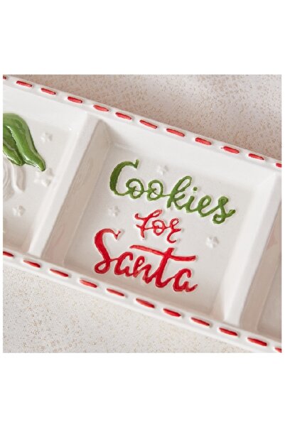 Home Box Blovec Christmas Ceramic Tray - 33.5x12x3.2 cm