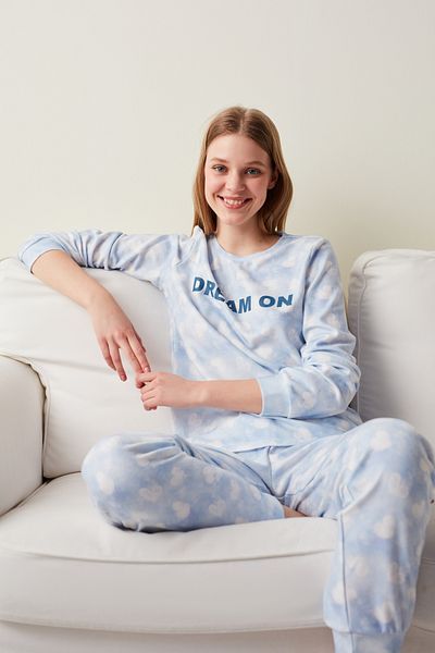 Penti A.blue Dream On Polar Thermal Pants Pajama Set