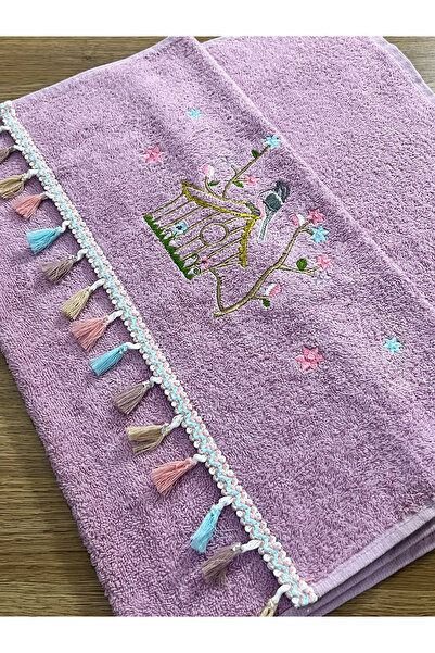 AYHANHOME Набір рушників для обличчя з бавовняної тканини Flora в клітку з вишивкою Puskullu 6 50x90