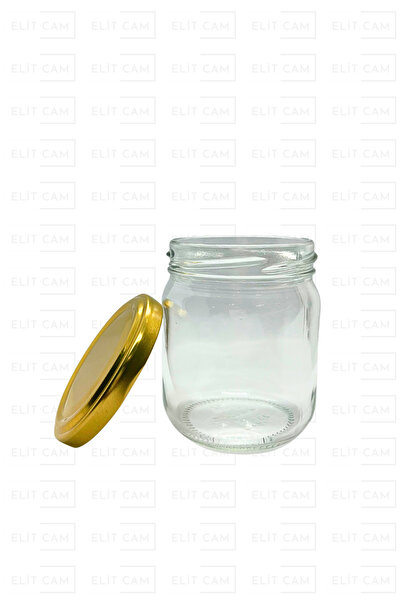 Elitcam 210 ML CAM KAVANOZ - GOLD METAL KAPAK - EK GIDA MAMA KAVANOZU