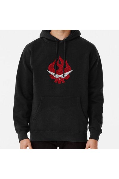 Hvit Stein Суитшърт с принт с типография Gurren Lagann