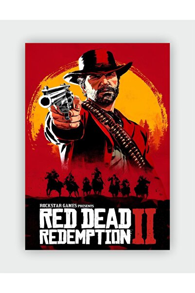fırsatlar diyarı Read Dead Redemption II Game Duvar Posteri - Kalın Kağıt - Ç...
