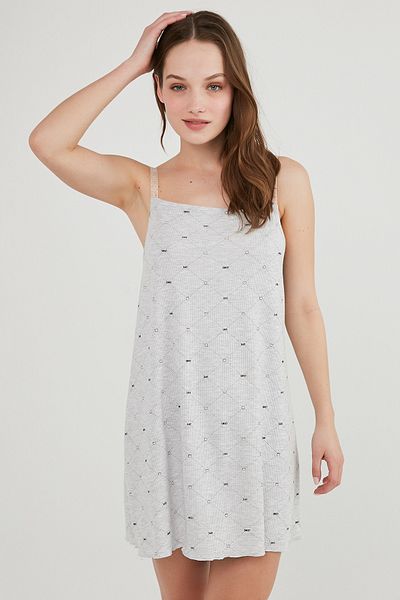 Penti Rochie Gri deschis Sweet Love Waffle