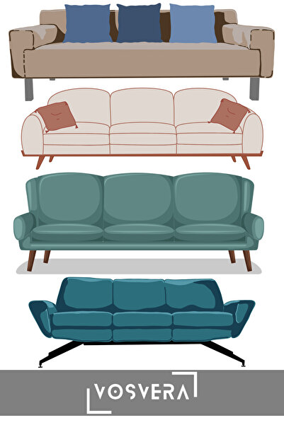 vosvera Husa de canapea din bumbac natural 180x225 cm - 2 cadouri, husa de perna 40x40 cm