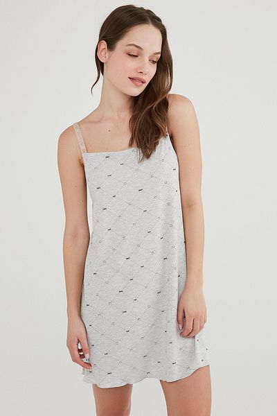 Penti Rochie Gri deschis Sweet Love Waffle