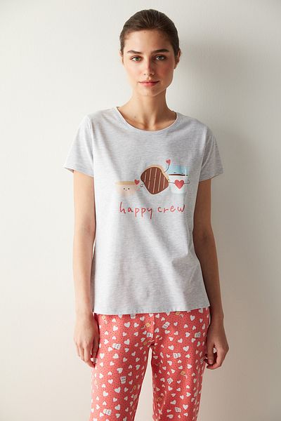 Penti Happy Crew Trouser Pajama Set
