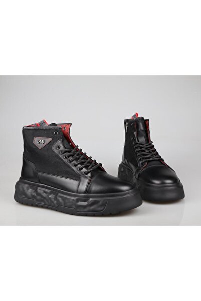 MARCOMEN 20268 Hakiki Deri Siyah Erkek Bot