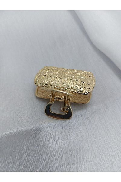 Demeter Square Gold Metal Latch Buckle