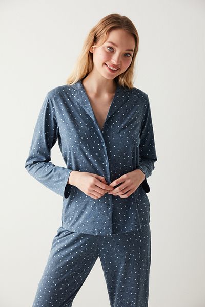 Penti Комплект пижама с риза и панталон Base Dark Simplicity