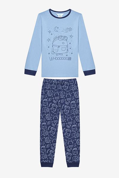 Penti Cotton Unisex Kids Minions Multicolor Pajamas Set