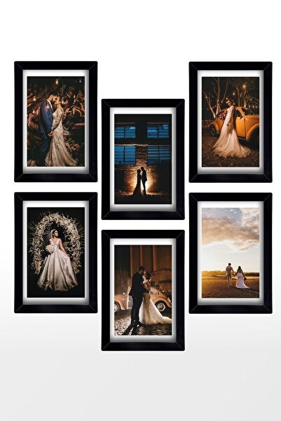 ekolphoto 6 bucăți (A4) 21x30 cadru negru - cadru A4 pentru certificat sau fotografie cu PVC