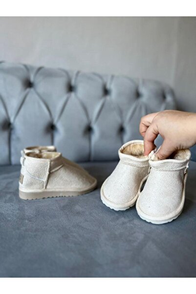 woltybaby Unisex Çocuk Kalın Taban İçi Tüylü Günlük Mini Yarım Bot
