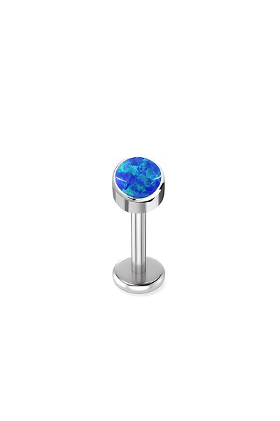 Janset F136 Titanium Opal Stone Colored Piercing - Tragus, Helix, Lobe Piercing - Titanium Piercing
