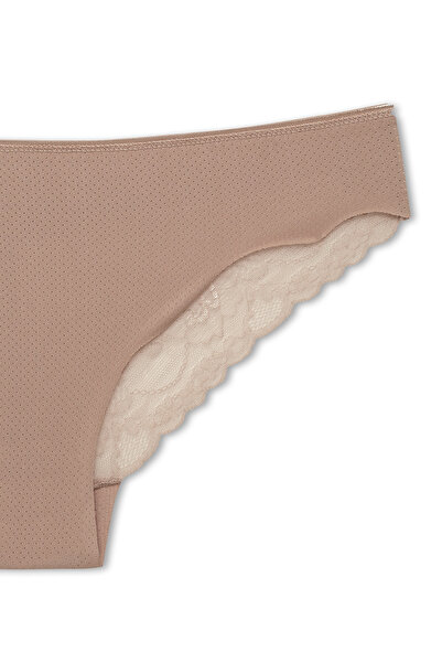 HNX Γυναικεία εσώρουχα Interlock Laser Cut Lace Slip πίσω
