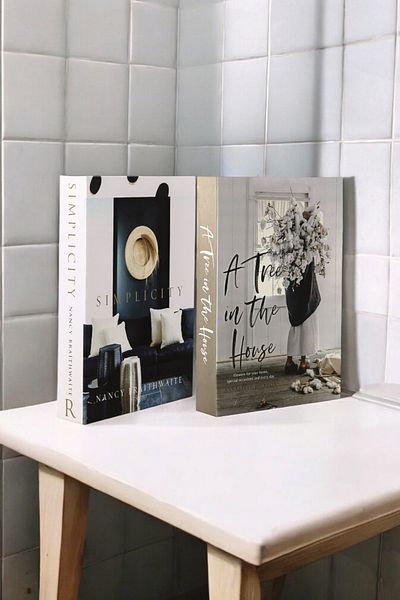 Saccura Decor A Tree & Simplicity 2-Piece Stylish Decorative Book Box Set – Modern and Elegant Design