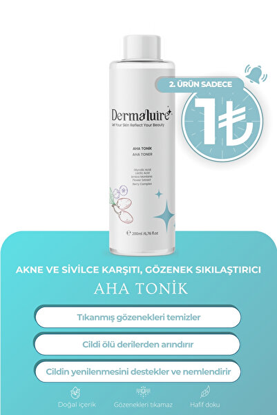 Dermaluire Akne Ve Sivilce Karşıtı, Gözenek Sıkılaştırıcı Aha Tonik 200ml ( G...