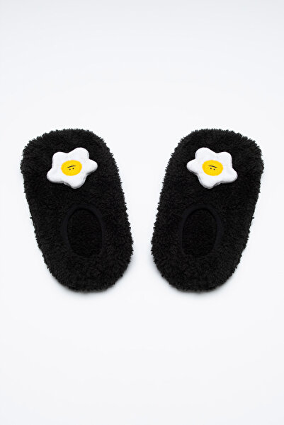 Penti Siyah Papatya Desenli Patik Çorap