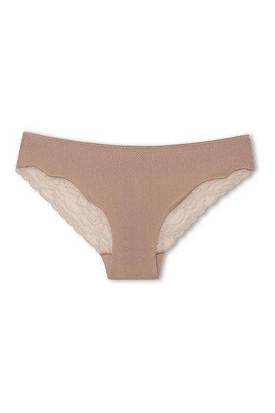 HNX Γυναικεία εσώρουχα 3 τεμαχίων Interlock Laser Cut Lace Slip πίσω