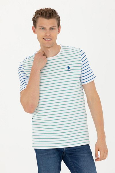 U.S. Polo Assn. Πόλο Ασν. GROS Μπλουζάκι με ριγέ οριζόντια λαιμόκοψη με δαχτυλίδι