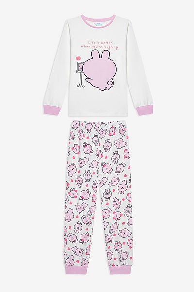 Penti Cotton Girls' Super Cute 2-Piece Multicolor Pajamas Set