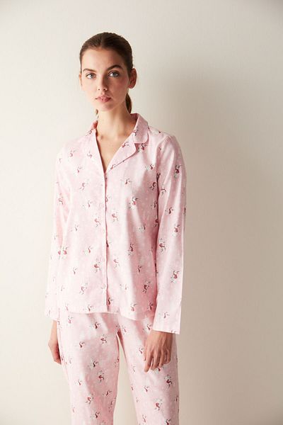 Penti Happy Bunny Shirt Pants Pink Pajama Set
