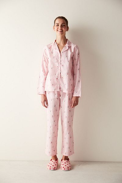 Penti Happy Bunny Shirt Pants Pink Pajama Set