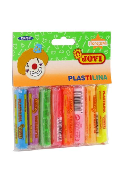 Jovi 15Gr Phosphorescent Non-Drying Play Dough - 8 Color Blister