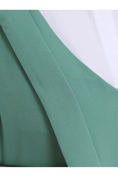 Modamorfo Πράσινο Μακρύ Gilet - Δεμένο στους ώμους