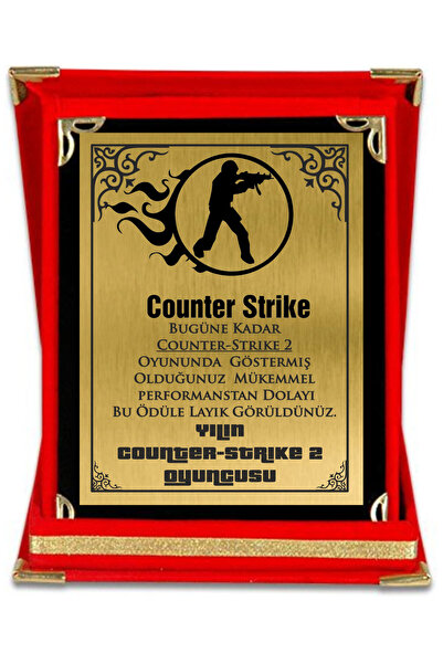 sıradışıhediyem yılın Counter Strike 2 Oyuncusu Kadife Premium Plaket