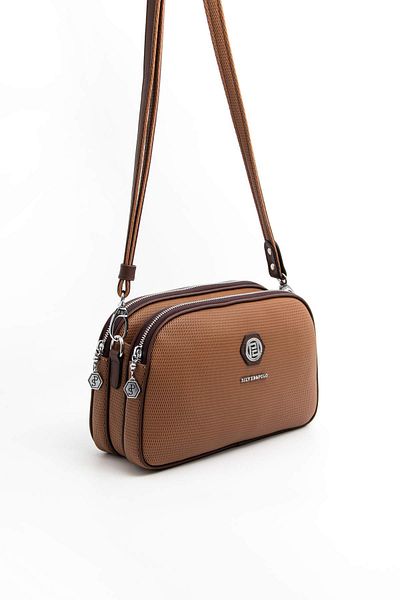 Silver Polo Γυναικεία τσάντα χιαστί Silver & Polo Caramel - Καφέ SP745