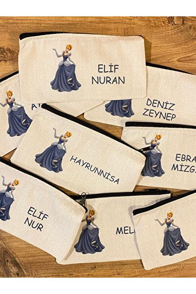 Kalemlik Dünyası BEZ KALEMLİK BASKILI KALEM KUTU İSİM YAZILABİLİR