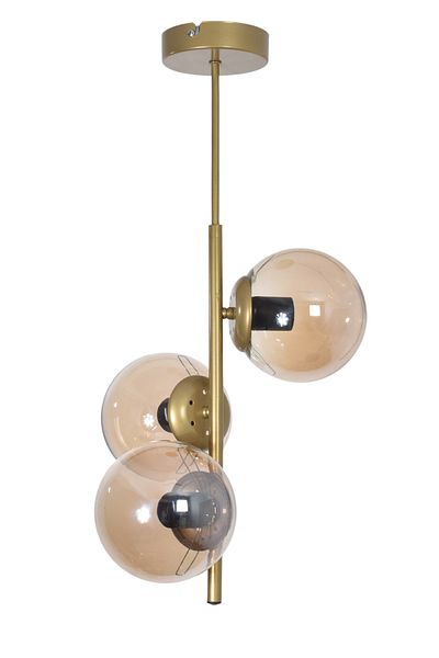 Modavize Ivy Modern Design Living Room Kitchen Bedroom Antique Color Honey Glass 3-Piece Chandelier