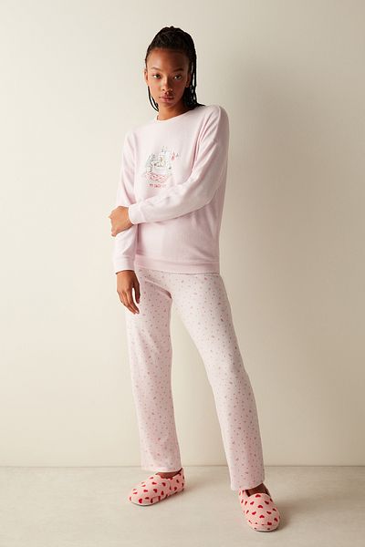 Penti Sweet Home Soft Sweatshirt Pink Pajama Top