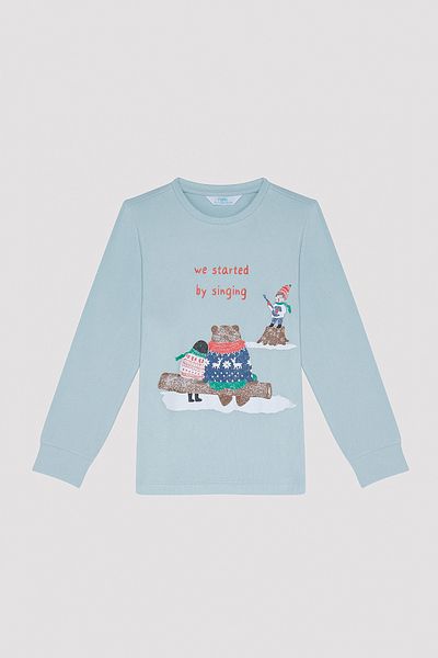 Penti Set de pijamale unisex Sing LS Thermal Blue