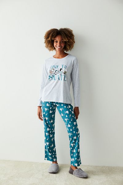 Penti Multicolored Lic Live To Skate Pajama Set
