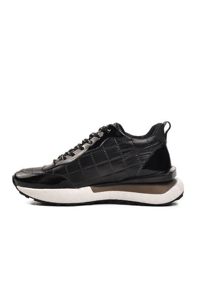 MARCOMEN Black Black Patent Leather Genuine Leather Men's Casual Shoes