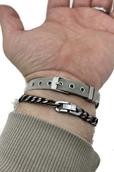 Takı Dükkanı Hz. Ali Zülfikar Kılıcı Kemer Model Erkek Çelik Bileklik scb32