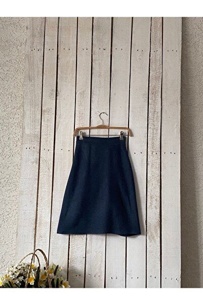 KÜÇÜĞÜM BUTİK Індіго синя коротка спідниця з кашеміру