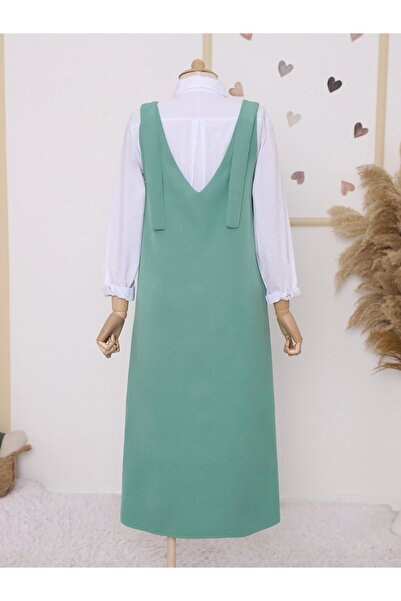 Modamorfo Πράσινο Μακρύ Gilet - Δεμένο στους ώμους