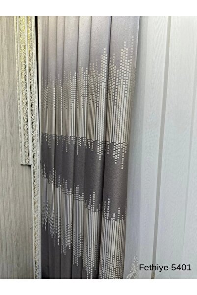 NİVEMESHOME Nivemeshome Conquest 614178   Γκρι V-5401 1/3 Κοντή πλισέ κουρτίνα φόντου Apm