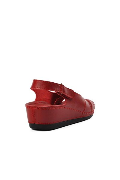 BENTO Red Women's Wedge Sandals