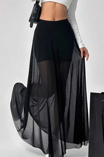 BENİMOLMALI İçi Şortlu Tül Etek Abiye Etek Fantazı Etek Kısa Şortlu Tül Etek