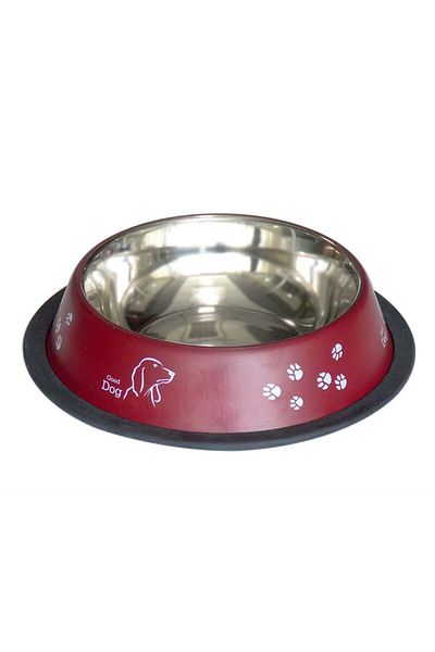 Tommy Steel Food Bowl Claret Red 24 Oz