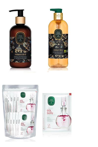 Eyüp Sabri Tuncer Eyüp Sabri̇ Tuncer Oud Indian Natural Olive Oil Liquid Soap, Lotion and Rose Water Wipes