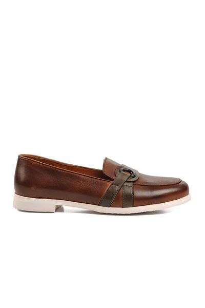 Voyager Tan Genuine Leather Women's Casual Shoes